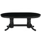 84 inch solid wood poker table with wooden dining top in a black finish.