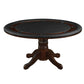 60" reversible round game table with vinyl padded game surface in a cappuccino finish.