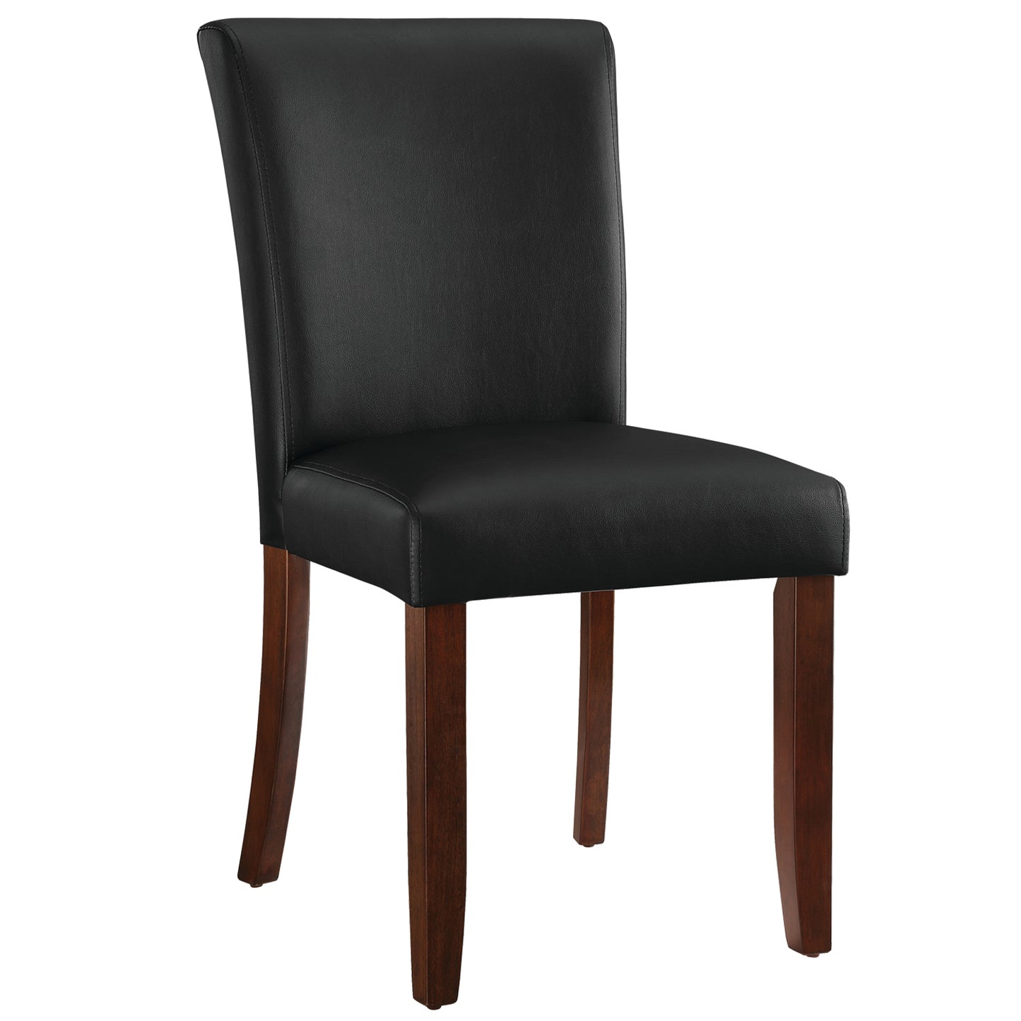 Padded vinyl dining chair in a cappuccino finish.